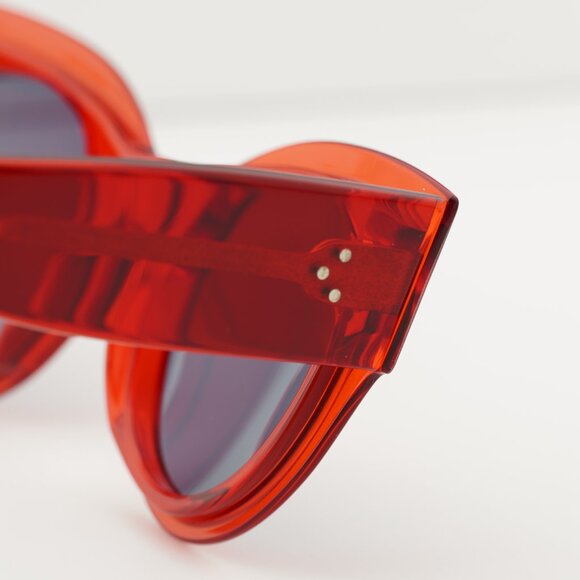 Celine CL40008I 66V Cat Eye Sunglasses - Shiny Red/Grey
